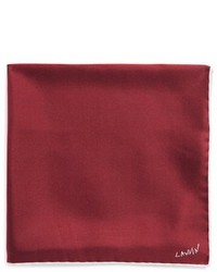 Lanvin Silk Pocket Square Red