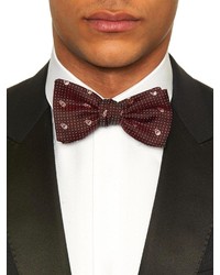 Alexander McQueen Skull And Pin Dot Jacquard Bow Tie