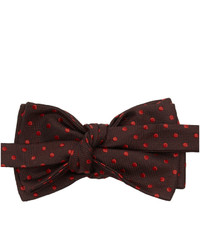 Alexander McQueen Burgundy And Red Spot Bow Tie