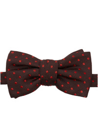 Alexander McQueen Burgundy And Red Spot Bow Tie