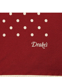 Drakes Drakes Silk Polka Dot Pocket Square