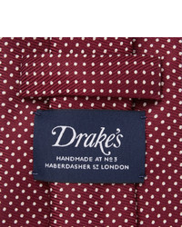 Drakes Drakes 9cm Polka Dot Silk Faille Tie