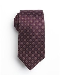 Etro Burgundy Printed Silk Tie
