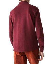Lacoste Long Sleeve Polo In Vine Chine At Nordstrom