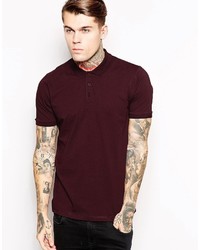 burgundy polo shirt school