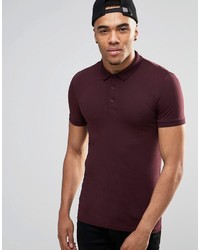 Asos Brand Extreme Muscle Fit Polo In Jersey