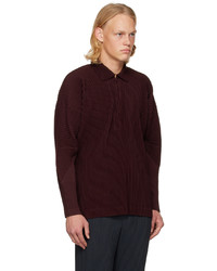 Homme Plissé Issey Miyake Burgundy Monthly Color November Polo