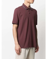 Z Zegna Contrasting Trim Cotton Polo Shirt