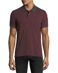 Men's Burgundy Polos by Moncler | Lookastic