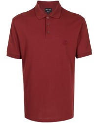 Giorgio Armani Logo Embroidered Short Sleeve Polo Shirt