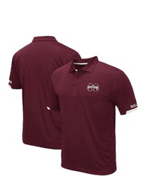 Colosseum Maroon Mississippi State Bulldogs Logo Santry Polo