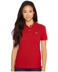 Lacoste Short Sleeve Two Button Classic Fit Pique Polo Clothing