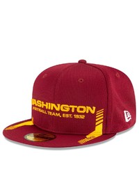 New Era Burgundy Washington Football Team 2021 Nfl Sideline Home 59fifty Fitted Hat