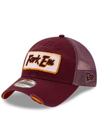 New Era Maroon Arizona State Sun Devils Frayed Patch 9twenty Trucker Adjustable Hat At Nordstrom
