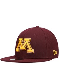 New Era Maroon Minnesota Golden Gophers Logo Basic 59fifty Fitted Hat