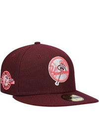 New Era Maroon New York Yankees Color Fam Lava Red Undervisor 59fifty Fitted Hat At Nordstrom