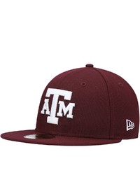 New Era Maroon Texas A M Aggies Logo Basic 59fifty Fitted Hat