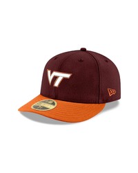 New Era Cap New Era Orangemaroon Virginia Tech Hokies Basic Low Profile 59fifty Fitted Hat