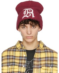 R13 Burgundy Summer Beanie Hat
