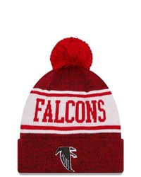 New Era Redblack Atlanta Falcons Throwback Logo Banner Cuffed Knit Hat With Pom At Nordstrom