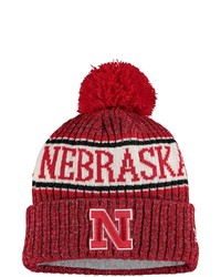 New Era Scarlet Nebraska Huskers Team Logo Sport Cuffed Knit Hat With Pom At Nordstrom