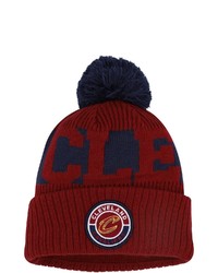 New Era Wine Cleveland Cavaliers Sport Logo Cuffed Knit Hat With Pom In Burgundy At Nordstrom