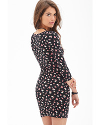 Forever 21 Spotted Rose Bodycon Dress