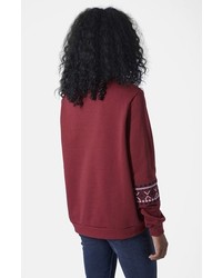Topshop Embroidered Sweatshirt