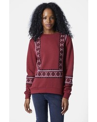 Topshop Embroidered Sweatshirt