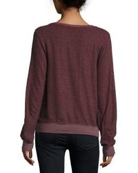 Wildfox Couture Heathered Long Sleeve Sweatshirt