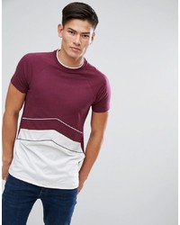 ASOS DESIGN Asos Raglan T Shirt With Colour Block Pannelling And Number Back Print