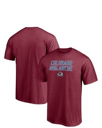 FANATICS Branded Burgundy Colorado Avalanche Big Tall Game Day Stack T Shirt