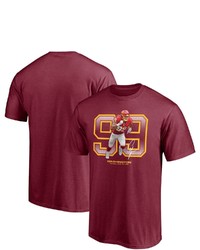 FANATICS Branded Chase Young Burgundy Washington Football Team Powerhouse Player Graphic T Shirt