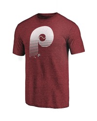 FANATICS Branded Heathered Maroon Philadelphia Phillies Sport Resort T Shirt