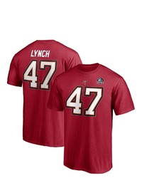 FANATICS Branded John Lynch Red Tampa Bay Buccaneers Nfl Hall Of Fame Class Of 2021 Name Number T Shirt