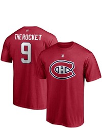 FANATICS Branded Maurice Richard Red Montreal Canadiens Authentic Stack Retired Player Nickname Number T Shirt At Nordstrom