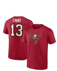FANATICS Branded Mike Evans Red Tampa Bay Buccaneers Player Icon Name Number T Shirt
