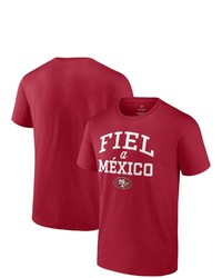FANATICS Branded Scarlet San Francisco 49ers Fiel A Mexico T Shirt At Nordstrom