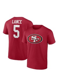 FANATICS Branded Trey Lance Scarlet San Francisco 49ers Player Icon T Shirt