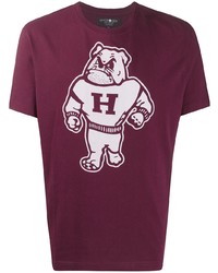 Hydrogen Bulldog Print Cotton T Shirt