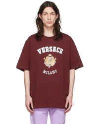 Versace Burgundy Royal Rebellion T Shirt