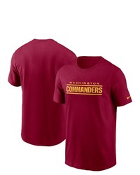 Nike Burgundy Washington Commanders Wordmark T Shirt At Nordstrom