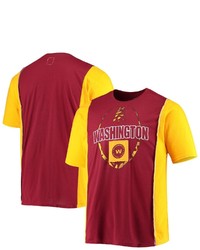 REFRIED APPAREL Burgundy Washington Football Team Sustainable Upcycled Split T Shirt