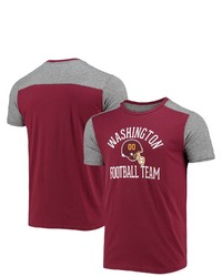 Majestic Threads Burgundygray Washington Football Team Field Goal Slub T Shirt