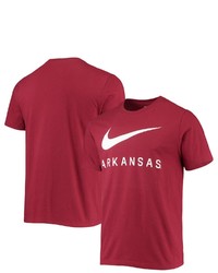 Nike Cardinal Arkansas Razorbacks Big Swoosh T Shirt