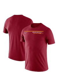 Nike Cardinal Iowa State Cyclones Icon Word T Shirt