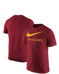 Nike Cardinal Usc Trojans Big Swoosh T Shirt