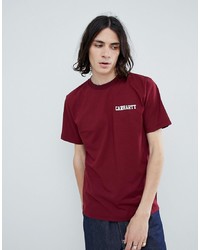 Carhartt WIP College Script T Shirt In Red