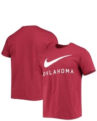 Nike Crimson Oklahoma Sooners Big Swoosh T Shirt