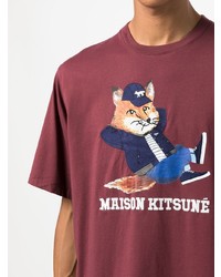 MAISON KITSUNÉ Embroidered Logo Chillax Fox T Shirt